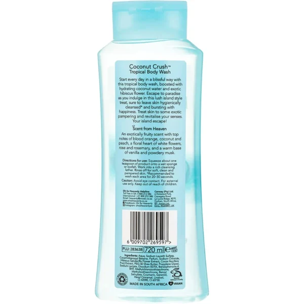 Oh So Heavenly Coconut Crush Body Wash Gel 720Ml - Image 2