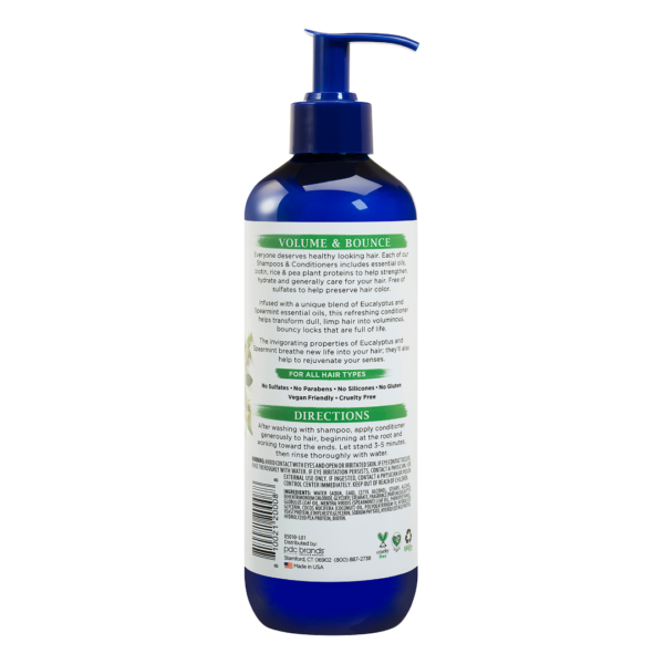 Dr Teal's Volume & Bounce Essential Oil Conditioner Eucalyptus & Spearmint 473Ml - Image 2