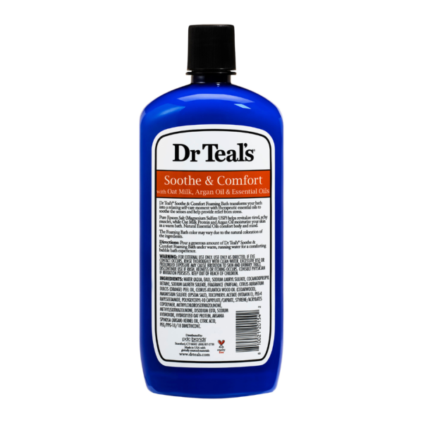 Dr Teal's Foaming Bath With Epsom Salt Oat Milk & Argan Oil 1000Ml - Image 2