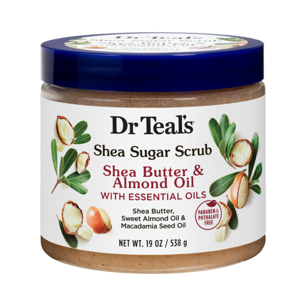 Dr Teal's Shea Sugar Body Scrub Shea Butter & Almond Oil 538G - Image 2