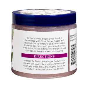 Dr Teal's Shea Sugar Body Scrub Black Elderberry 538G