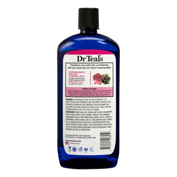 Dr.Teal's Foaming Bath With Pure Epsom Salt Pomegranate & Black Currant 1000Ml - Image 3