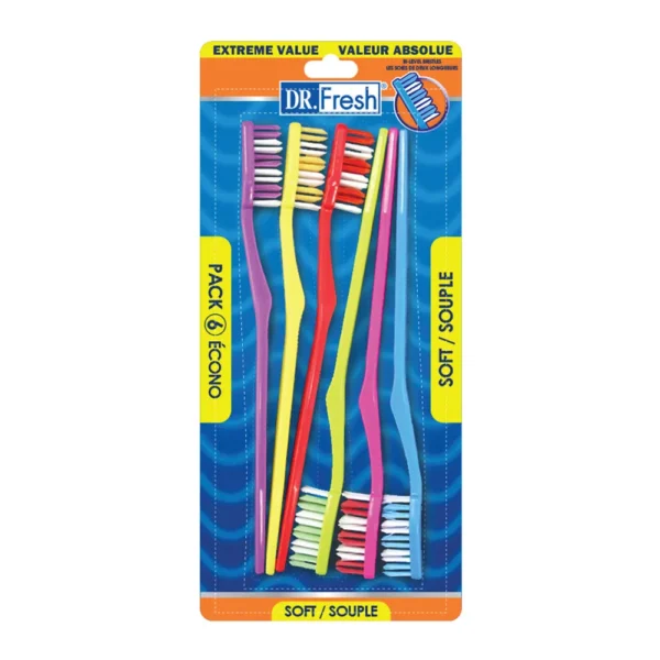 Dr Fresh Extra Value Toothbrush 6 Pack