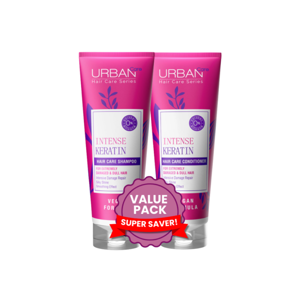 Urban Care Intense & Keratin Hair Care Shampoo 250ml + Conditioner 250ml